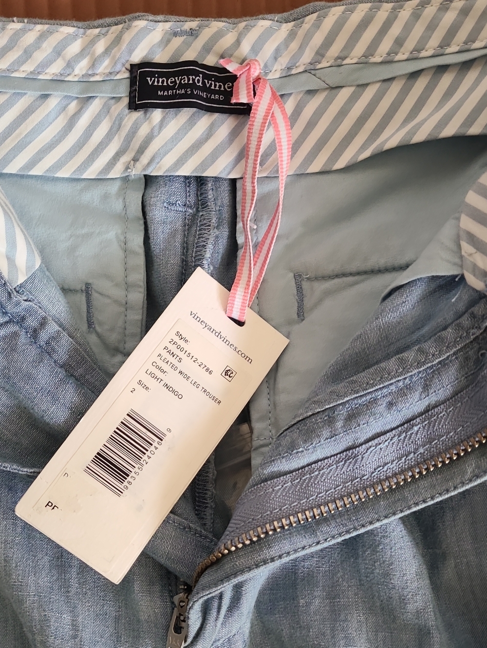 Vineyard Vines Pleated Wide Leg Trouser